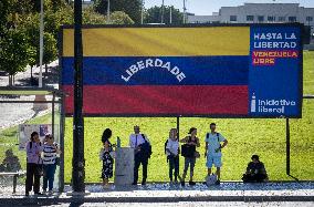 Billboard Supporting Venezuela In Lisbon