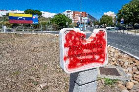 Billboard Supporting Venezuela In Lisbon