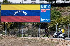 Billboard Supporting Venezuela In Lisbon