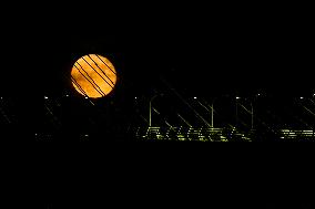 Full Supermoon Lights Up The Sky - Cadiz