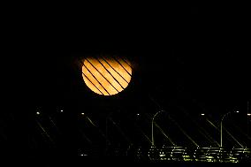 Full Supermoon Lights Up The Sky - Cadiz