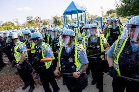 Protesters March Outside DNC in Chicago Against Gaza War