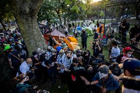 Protesters March Outside DNC in Chicago Against Gaza War