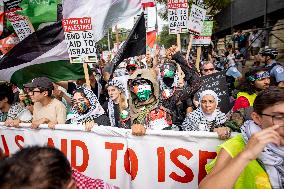 Protesters March Outside DNC in Chicago Against Gaza War