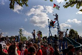 Protesters March Outside DNC in Chicago Against Gaza War