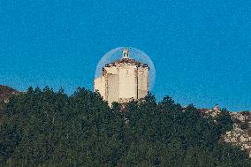 Sturgeon Full Moon Over Abruzzo, Italy