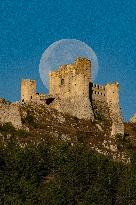 Sturgeon Full Moon Over Abruzzo, Italy