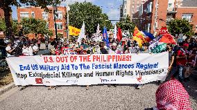 Protesters March Outside DNC in Chicago Against Gaza War