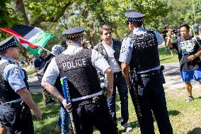 Protesters March Outside DNC in Chicago Against Gaza War