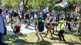 Protesters March Outside DNC in Chicago Against Gaza War