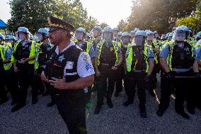 Protesters March Outside DNC in Chicago Against Gaza War