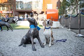 The opening ceremony of bronze sculptures of Estonian hound