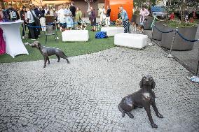 The opening ceremony of bronze sculptures of Estonian hound