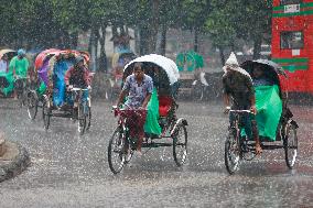 Heavy Rain Lashes Dhaka - Bangladesh