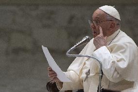 Pope Francis Wednesday Audience - Vatican