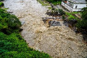 Bagmati River Flooding In Nepal.