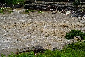 Bagmati River Flooding In Nepal.