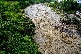 Bagmati River Flooding In Nepal.