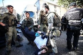 Ultra-Orthodox Jews In West Jerusalem Protest Mandatory Military Service