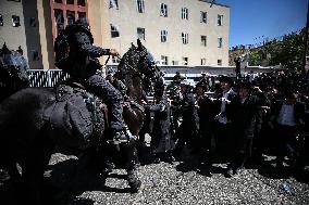 Ultra-Orthodox Jews In West Jerusalem Protest Mandatory Military Service