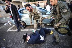 Ultra-Orthodox Jews In West Jerusalem Protest Mandatory Military Service