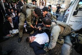 Ultra-Orthodox Jews In West Jerusalem Protest Mandatory Military Service