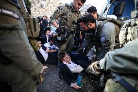 Ultra-Orthodox Jews In West Jerusalem Protest Mandatory Military Service