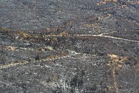 Aftermath From The Catastrophic Fire As Seen From The Mount Pentelicus.