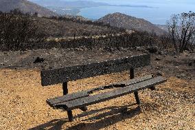 Aftermath From The Catastrophic Fire As Seen From The Mount Pentelicus.