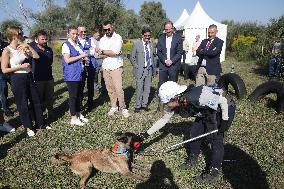 Launch of humanitarian demining project involving women canine handlers in Ukraine