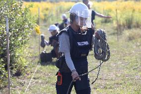 Launch of humanitarian demining project involving women canine handlers in Ukraine