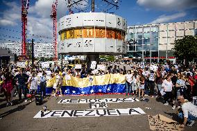 Protest Against Nicolas Maduro And For Democracy In Venezuela in Berlin