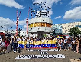 Protest Against Nicolas Maduro And For Democracy In Venezuela in Berlin