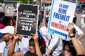 Protest Against Nicolas Maduro And For Democracy In Venezuela in Berlin