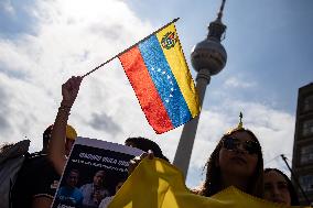 Protest Against Nicolas Maduro And For Democracy In Venezuela in Berlin