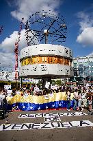 Protest Against Nicolas Maduro And For Democracy In Venezuela in Berlin