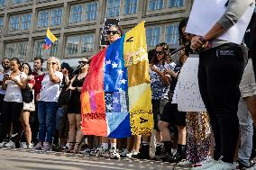 Protest Against Nicolas Maduro And For Democracy In Venezuela in Berlin