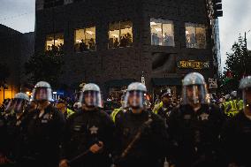 Pro-Palestine Protest In Front Of Israeli Consulate, Chicago