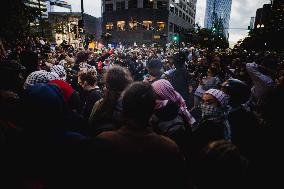 Pro-Palestine Protest In Front Of Israeli Consulate, Chicago