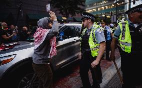 Pro-Palestine Protest In Front Of Israeli Consulate, Chicago