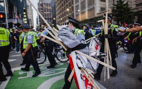 Pro-Palestine Protest In Front Of Israeli Consulate, Chicago