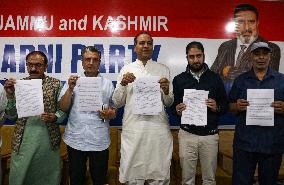 Jammu And Kashmir Apni Party Releases Party Manifesto For Upcoming Legislative Assembly Elections In Kashmir