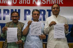 Jammu And Kashmir Apni Party Releases Party Manifesto For Upcoming Legislative Assembly Elections In Kashmir