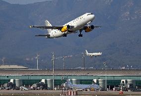 Diverse aircraft taking off