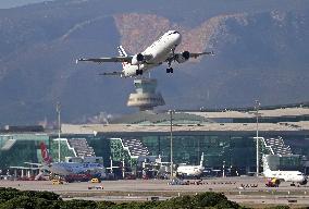 Diverse aircraft taking off