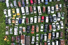 A Scrap Point For Discarded Motor Vehicles in Nanjing