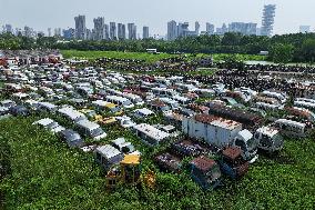 A Scrap Point For Discarded Motor Vehicles in Nanjing