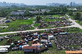 A Scrap Point For Discarded Motor Vehicles in Nanjing