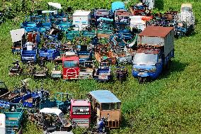 A Scrap Point For Discarded Motor Vehicles in Nanjing