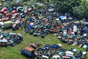 A Scrap Point For Discarded Motor Vehicles in Nanjing